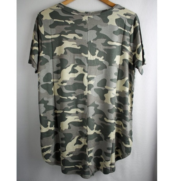 New with Tags Cute Green Camo tunic top - Picture 2 of 3